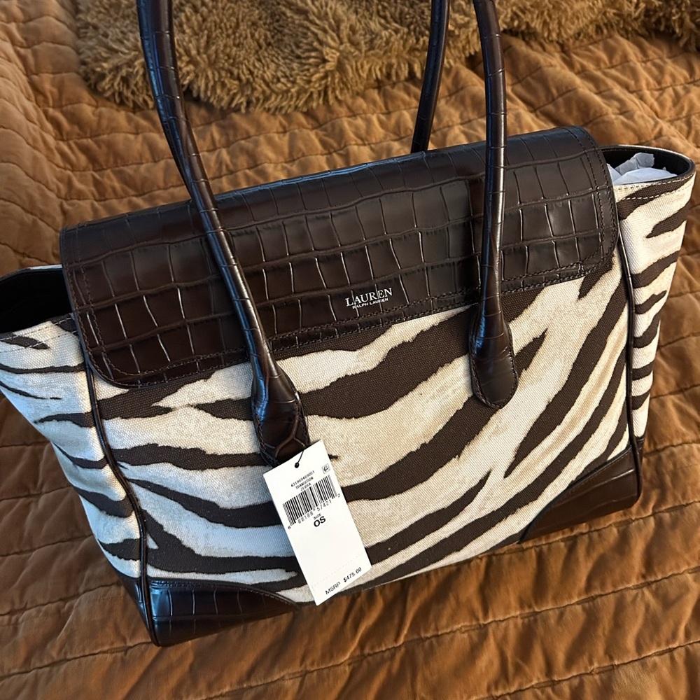 Zebra Ralph Lauren tote - Picture 2 of 3
